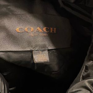 Size small Coach  black quilted  jacket